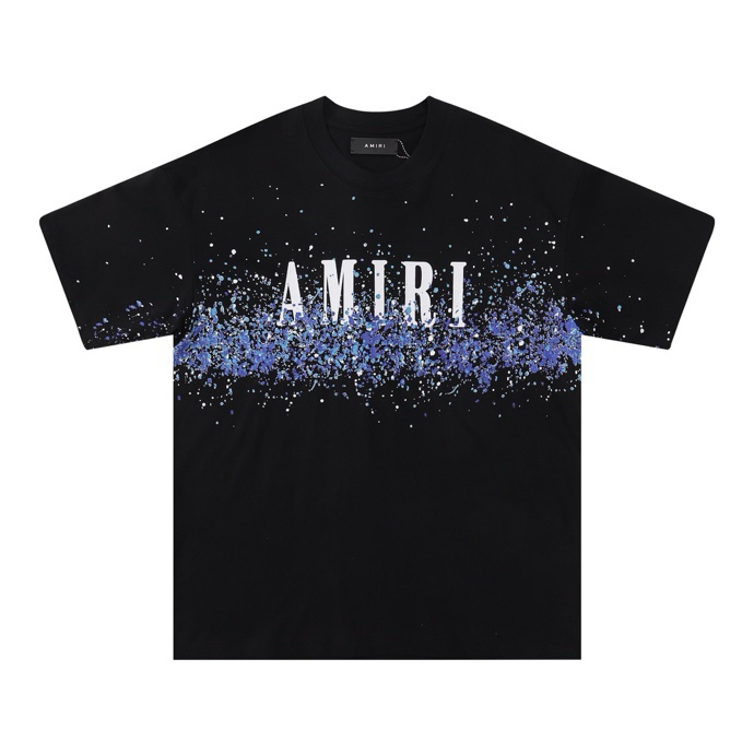 AMIRI BLACK BLUE SPLATTER SHIRT