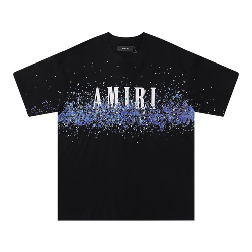 AMIRI BLACK BLUE SPLATTER SHIRT