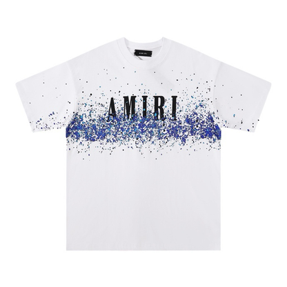 AMIRI WHITE BLUE SPLATTER SHIRT