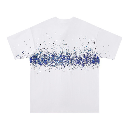 AMIRI WHITE BLUE SPLATTER SHIRT