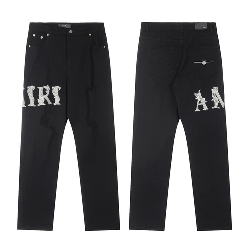 AMIRI BLACK VINE RIPPED JEANS