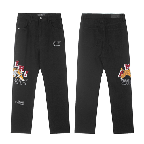 AMIRI BLACK VARSITY JEANS