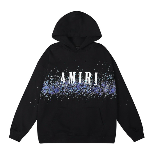 AMIRI SPLATTER BLACK HOODIE