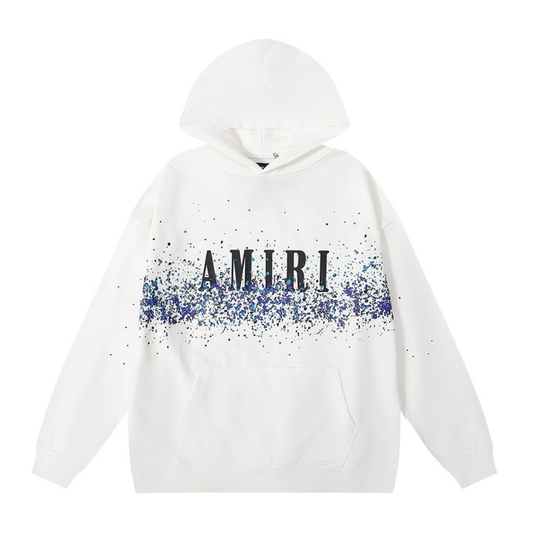 AMIRI SPLATTER WHITE HOODIE size s