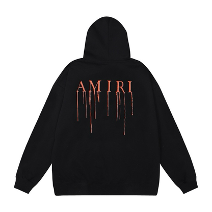 AMIRI BLOOD SPLATTER BLACK HOODIE