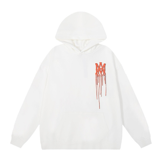 AMIRI BLOOD SPLATTER WHITE HOODIE
