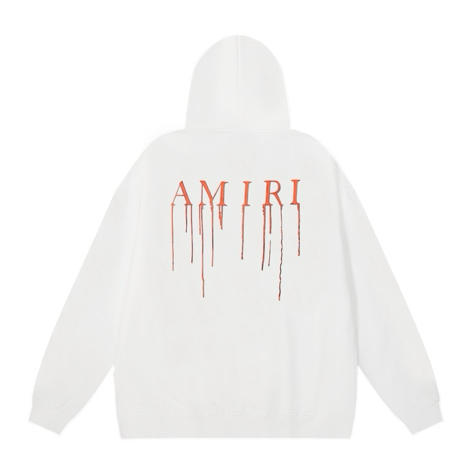 AMIRI BLOOD SPLATTER WHITE HOODIE