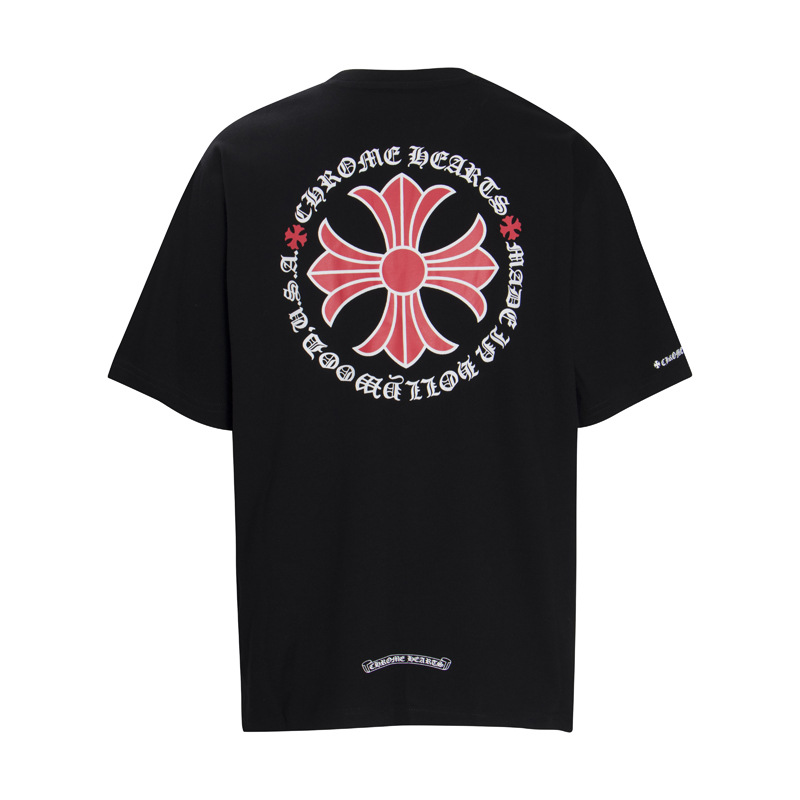 CHROMEHEARTS RED CROSS BLACK SHIRT