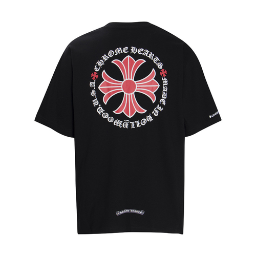 CHROMEHEARTS RED CROSS BLACK SHIRT