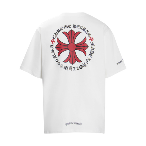 CHROMEHEARTS RED CROSS WHITE SHIRT
