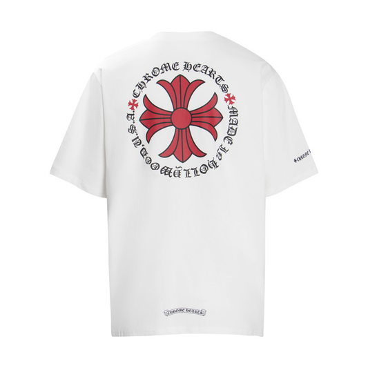 CHROMEHEARTS RED CROSS WHITE SHIRT