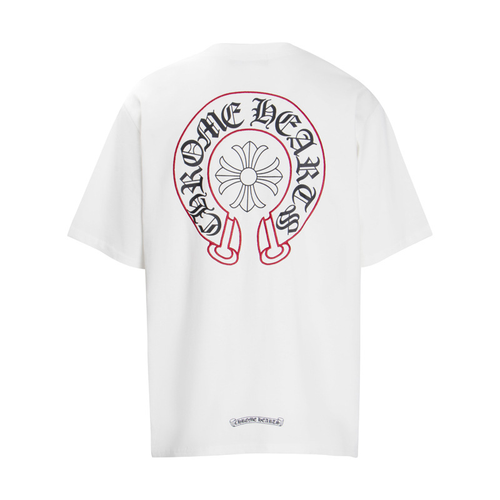CHROMEHEARTS RED HORSESHOE WHITE SHIRT