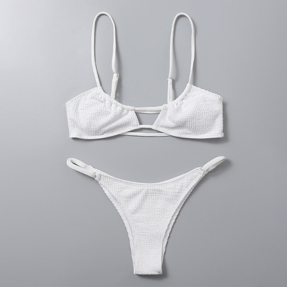 CROCHETED WHITE BIKINI SET