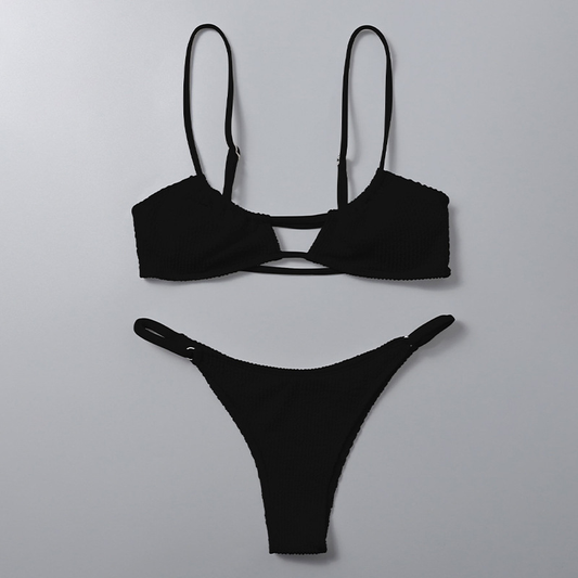CROCHETED WHITE BLACK SET