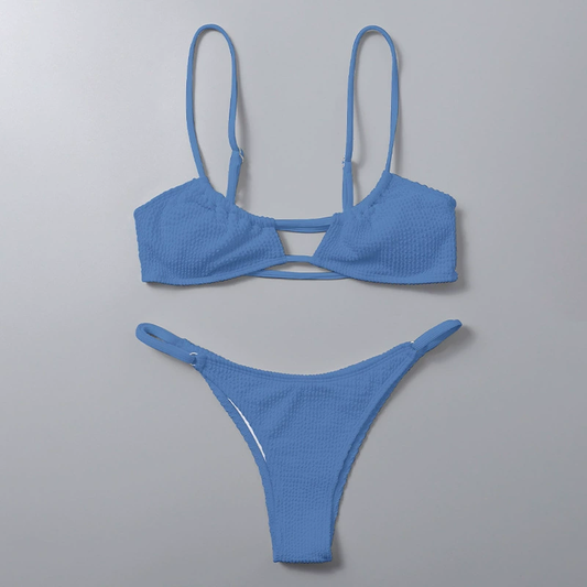CROCHETED WHITE PORSCHE BLUE SET