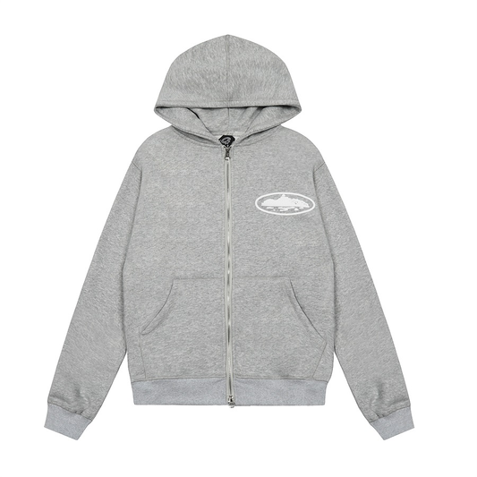 CORTEIZ ALCATRAZ MINIMAL ZIPUP GRAY size M