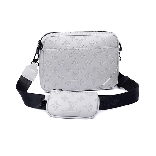 LV 2IN1 MONOGRAMED SHOULDER BAG WHITE