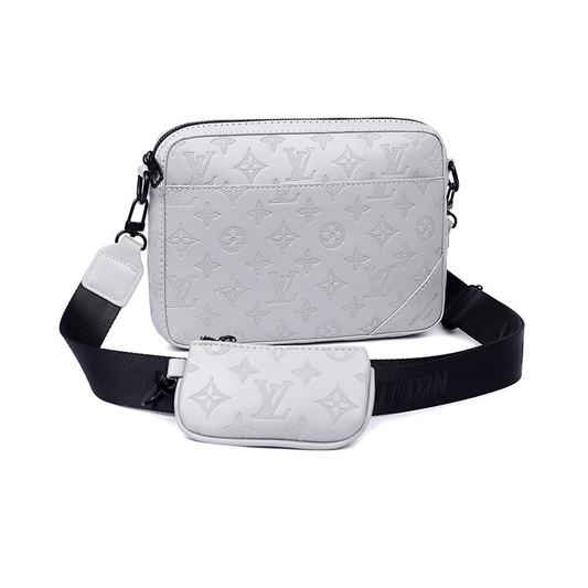 LV 2IN1 MONOGRAMED SHOULDER BAG WHITE