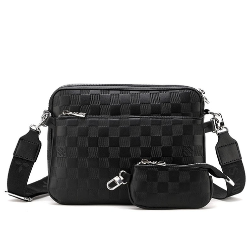 LV 3IN1 SHOULDER BAG MONOGRAM GRID BLACK