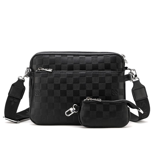LV 3IN1 SHOULDER BAG MONOGRAM GRID BLACK