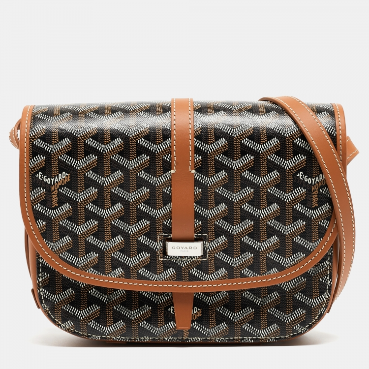 GOYARD TAN BLACK MESSENGER BAG