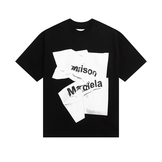 MAISON MARGIELA CRUMPLED PAPER SHIRT BLACK