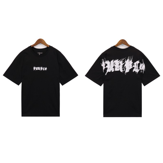PURPLE BRAND BLACK DISTORTED LOGO SHIRT