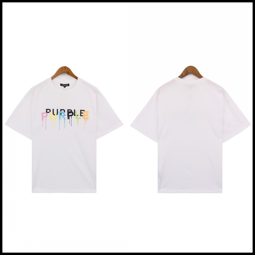 PURPLE BRAND PAINT DRIP SHIRT WHITE