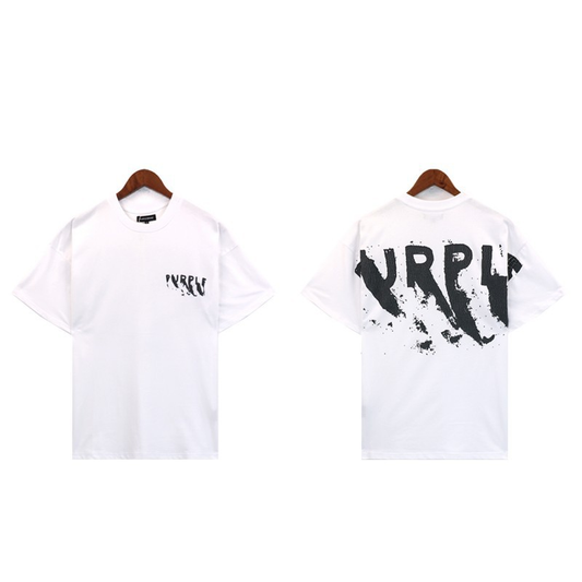 PURPLE BRAND STREAKED SHIRT WHITE