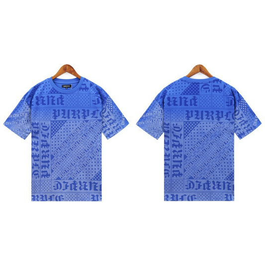 PURPLE BRAND BANDANA SHIRT BLUE