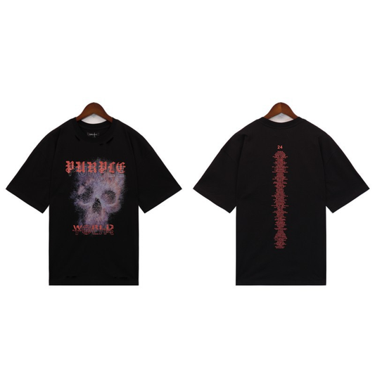 PURPLE BRAND SKULL SHIRT BLACK