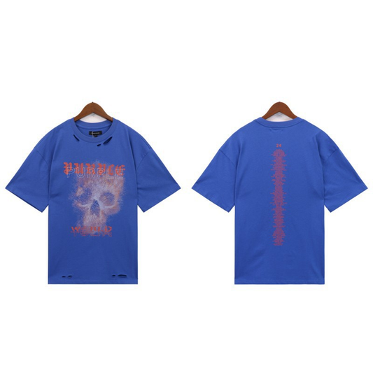 PURPLE BRAND SKULL SHIRT BLUE