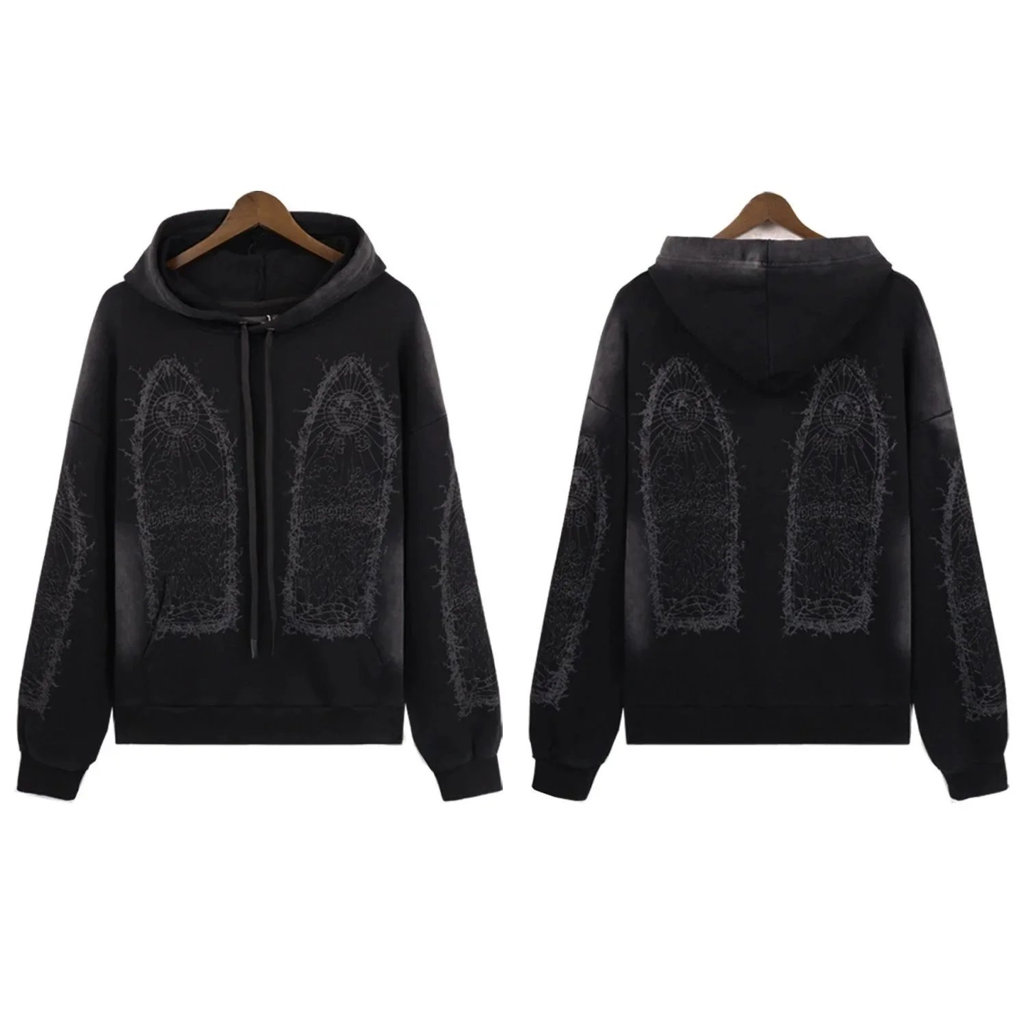 WDW WASHED HOODIE BLACK