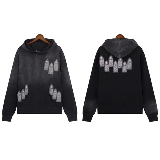 WDW WASHED HOODIE BLACK TOMBSTONE
