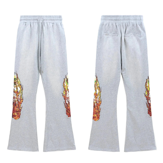 WDW FLARED PANTS GRAY