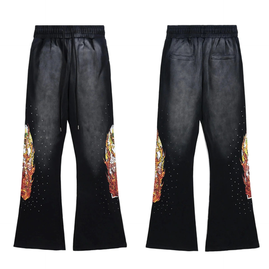 WDW FLARED PANTS BLACK