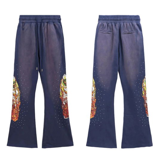 WDW FLARED PANTS PURPLE
