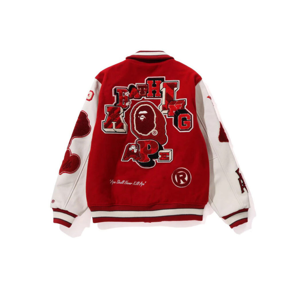 BAPE RED BOMBER JACKET
