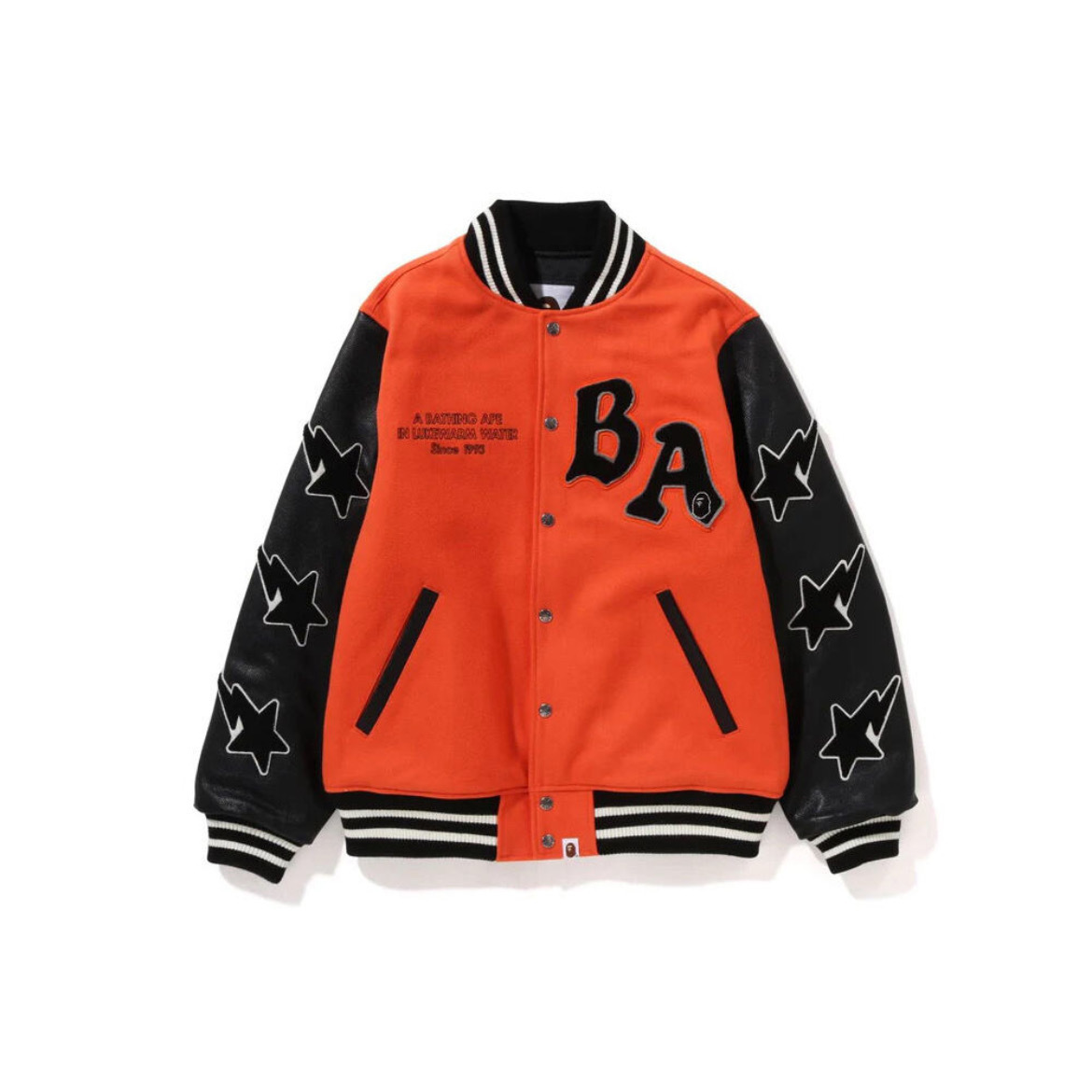 BAPE ORANGE BOMBER JACKET
