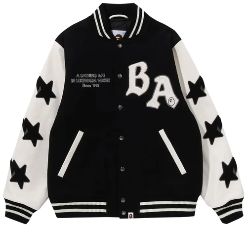 BAPE BLACK MINIMAL BOMBER JACKET