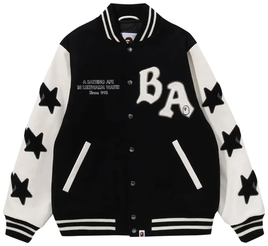 BAPE BLACK MINIMAL BOMBER JACKET