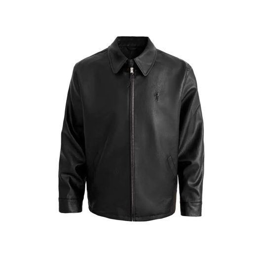 RALPH LAUREN BLACK LEATHER JACKET