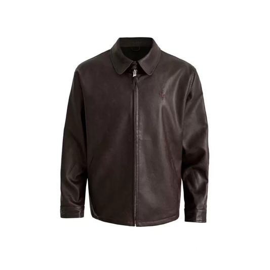RALPH LAUREN BROWN LEATHER JACKET