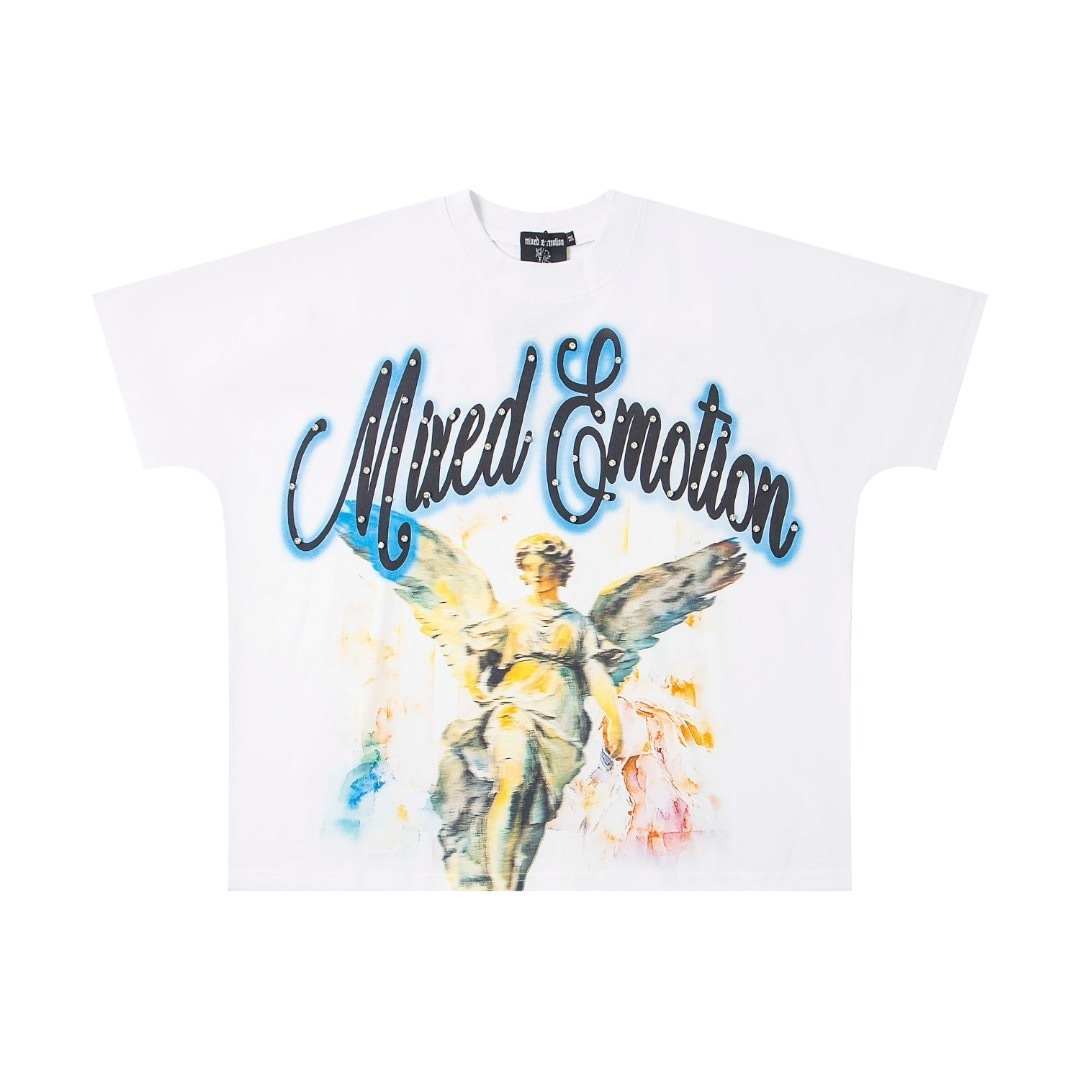 MIXED EMOTION ANGEL LOGO SHIRT WHITE
