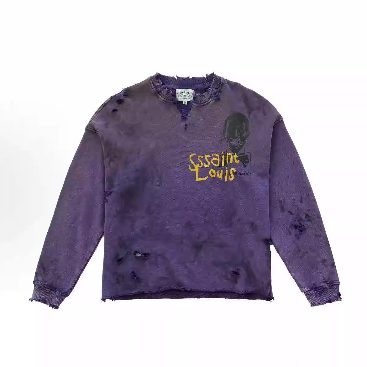 SSSAINT LOUIS PURPLE SWEATER TORN