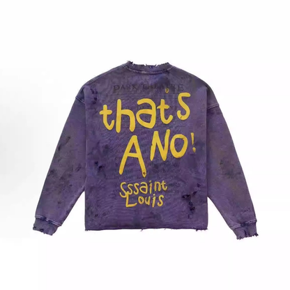SSSAINT LOUIS PURPLE SWEATER TORN