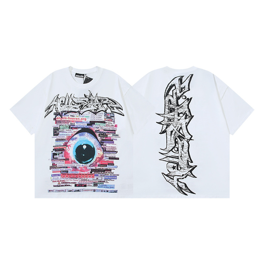 HELLSTAR PURPLE EYE SHIRT WHITE
