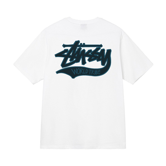 STUSSY WORLD TRIBE SHIRT WHITE