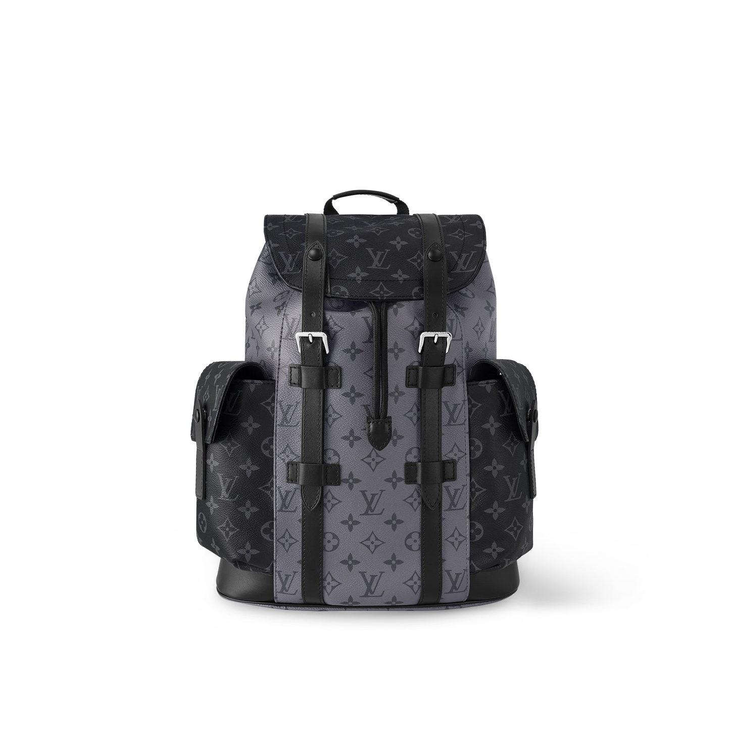 LV CHRIS PM BACKPACK BUCKLE GRAY BLACK