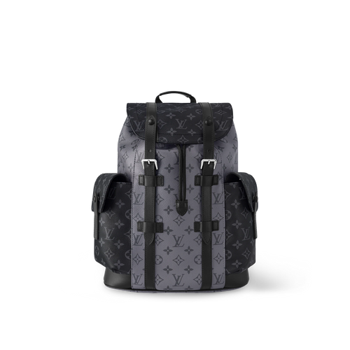 LV CHRIS PM BACKPACK BUCKLE GRAY BLACK